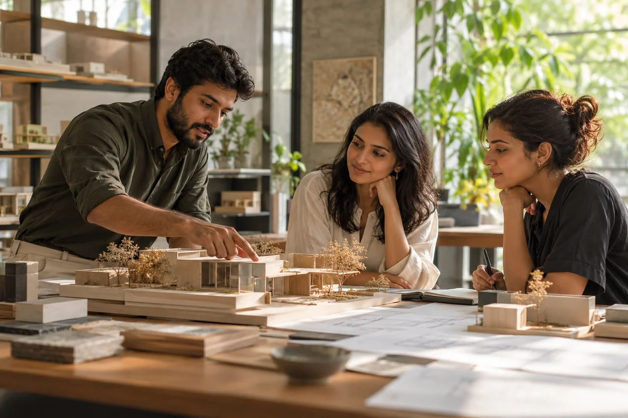 A design conversation around a physical space model